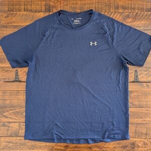 Under Armour Shirt Mens XXL Blue The Tech Tee Athletic lightweight Breathable